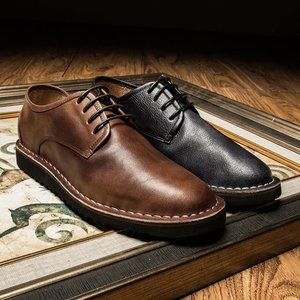 Business casual leather shoes